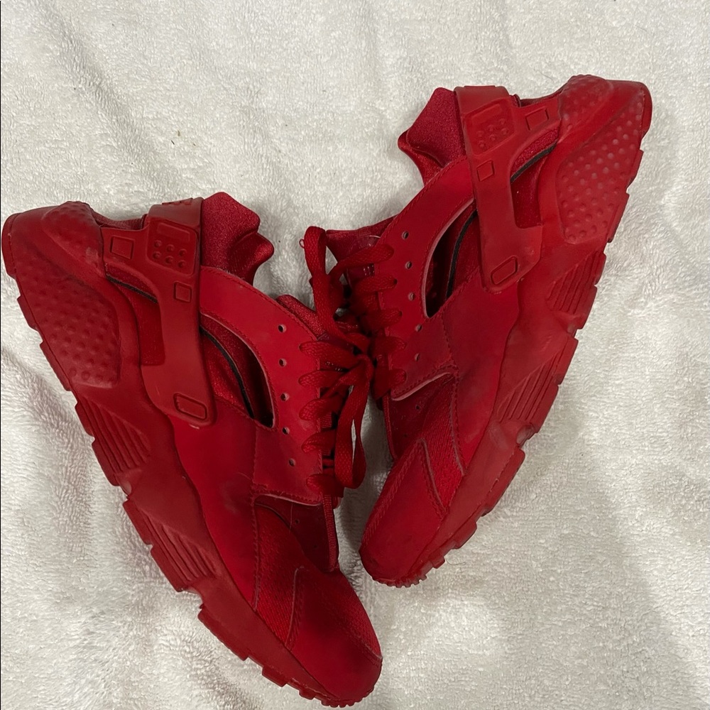Red huaraches shoes